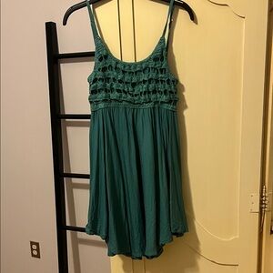 O'Neill Teal Crochet Camisole Dress